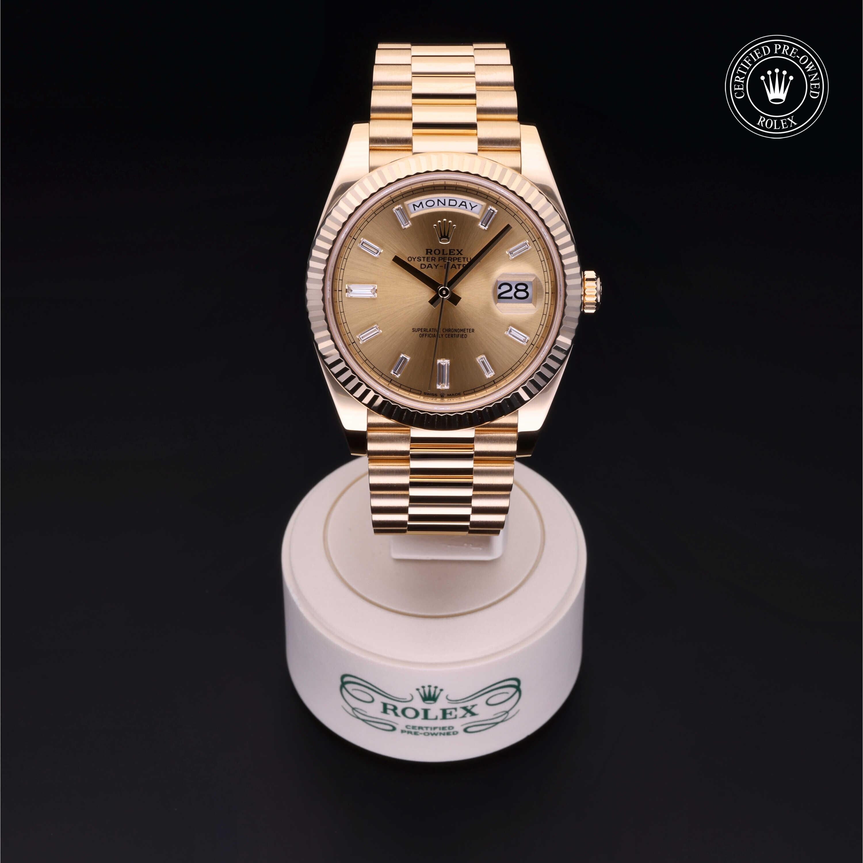 Rolex CPO Day-date M228238 front on white background