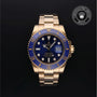 Rolex Certified Pre-owned Submariner M116618LB-0003 front on black background
