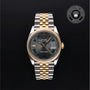 Rolex Certified Pre-owned Datejust M126233-0035 front on black background
