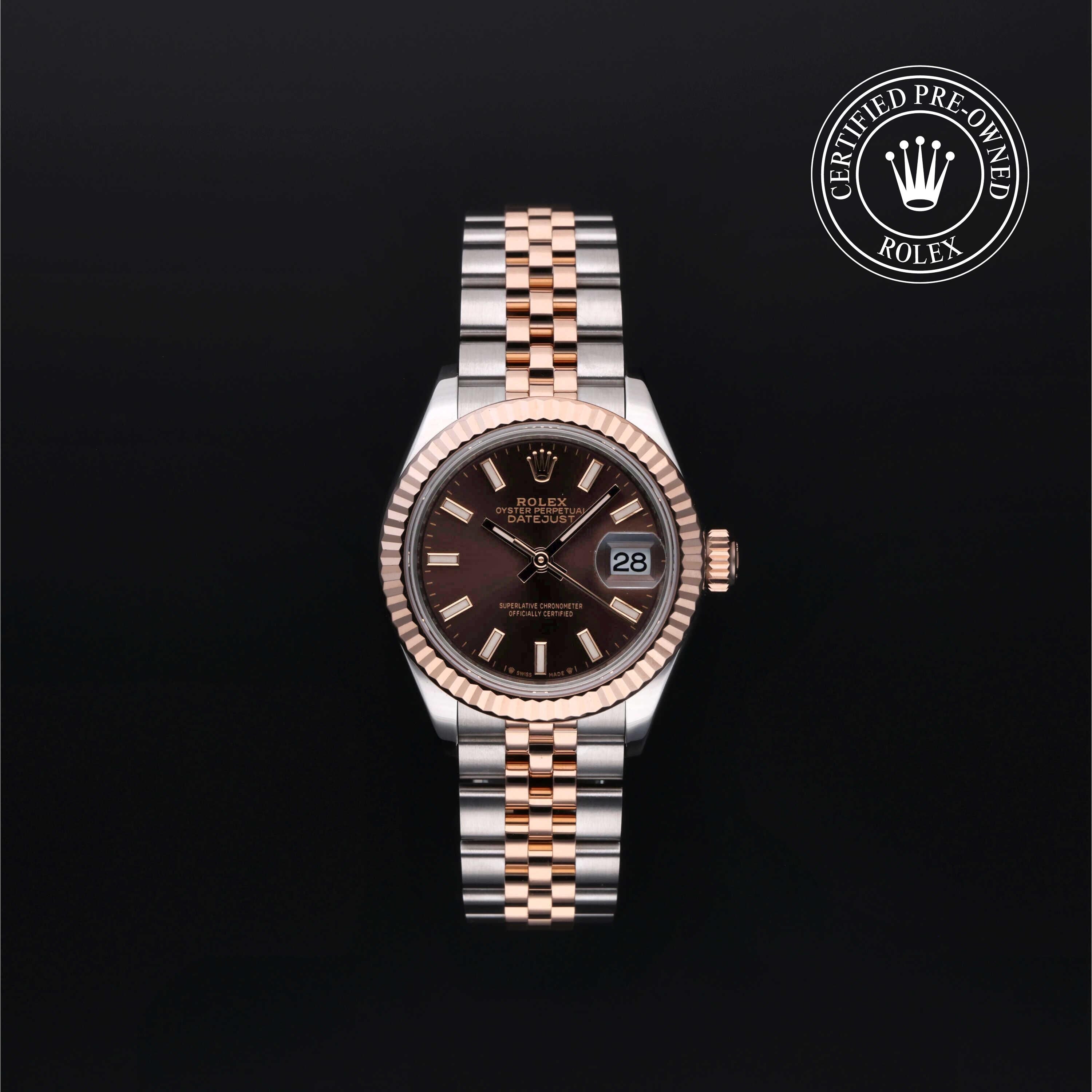 Rolex Certified Pre-owned Lady Datejust M279171-0017 front on black background
