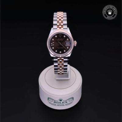 Rolex Certified Pre-owned Lady Datejust M279171-0003 front on black background
