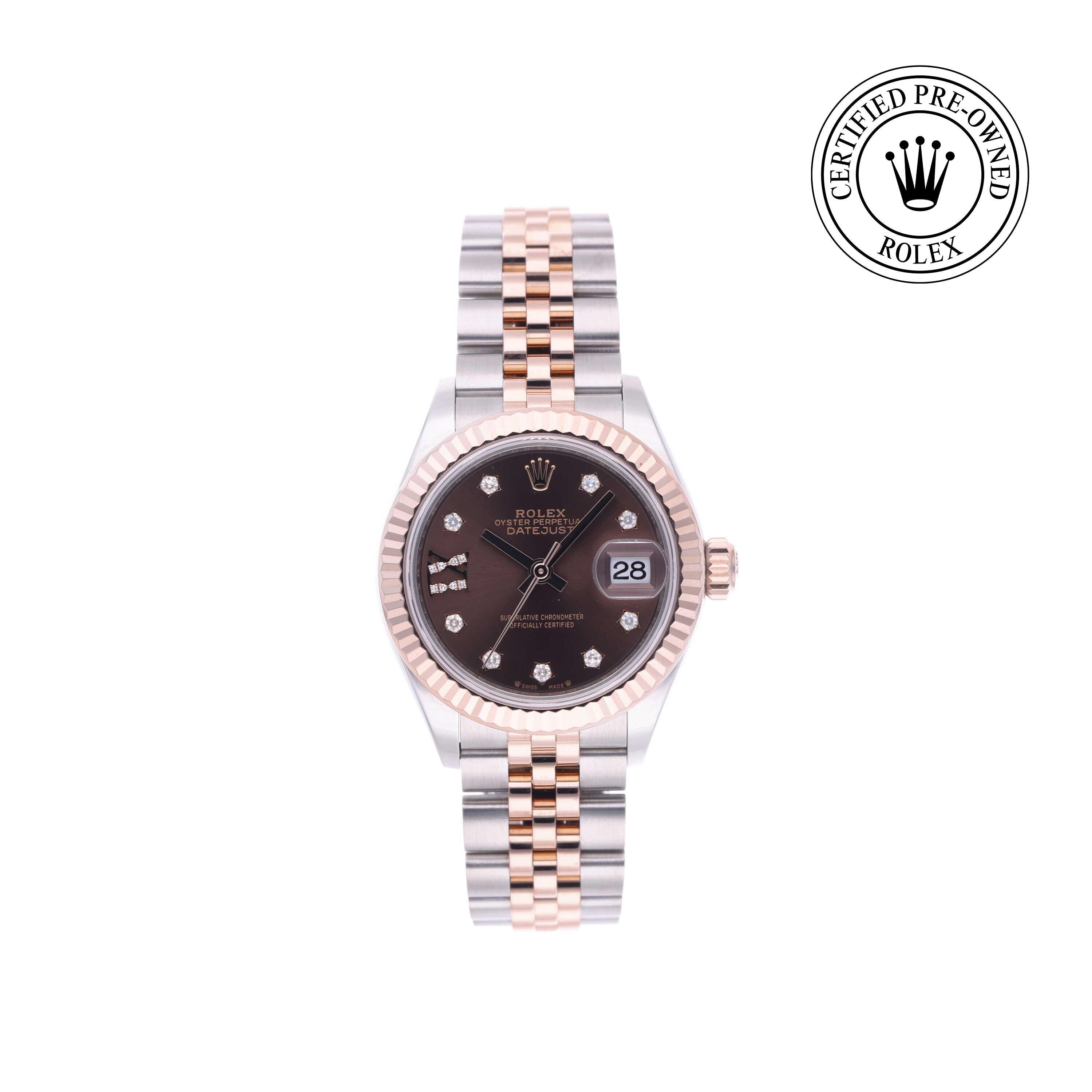 Rolex Certified Pre-owned Lady Datejust M279171-0003 front on white background