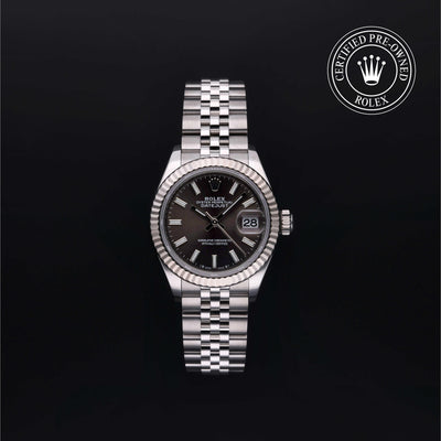 Rolex Certified Pre-owned Lady Datejust M279174-0011 front on black background