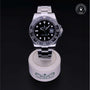 Rolex Certified Pre-owned GMT M116710LN-0001 front on black background