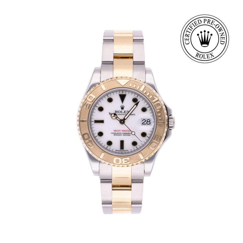 Rolex Certified Pre-owned Yacht-Master M168623-0009 front on white background
