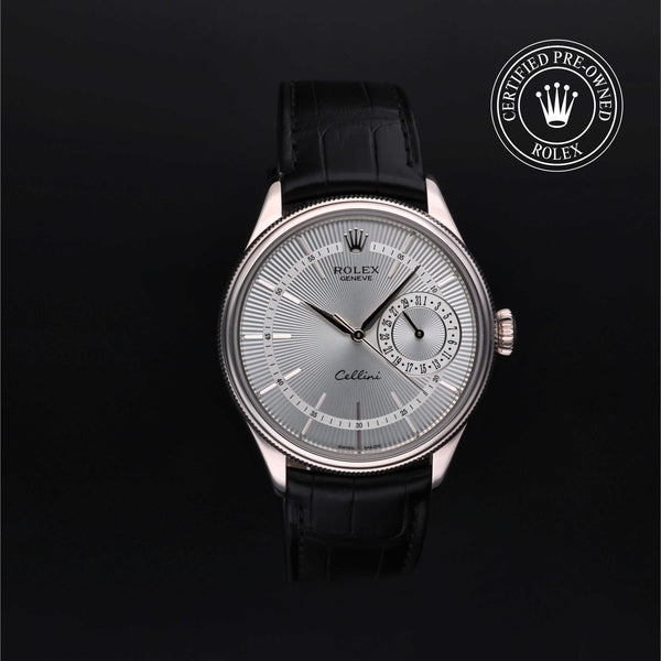 Rolex Certified Pre-owned Cellini M50519-0004 front on black background