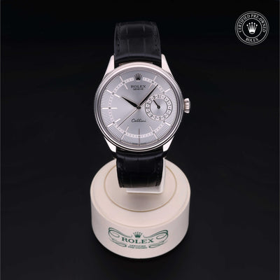 Rolex Certified Pre-owned Cellini M50519-0004 front on black background