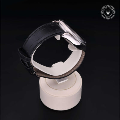 Rolex Certified Pre-owned Cellini M50519-0004 front on black background