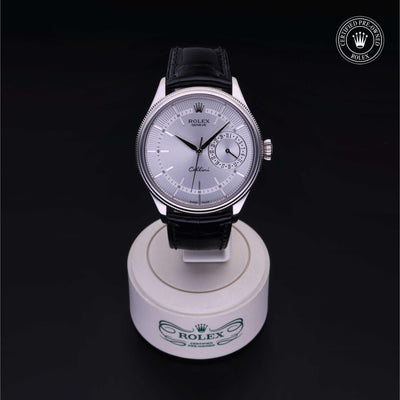 Rolex Certified Pre-owned Cellini M50519-0004 front on black background