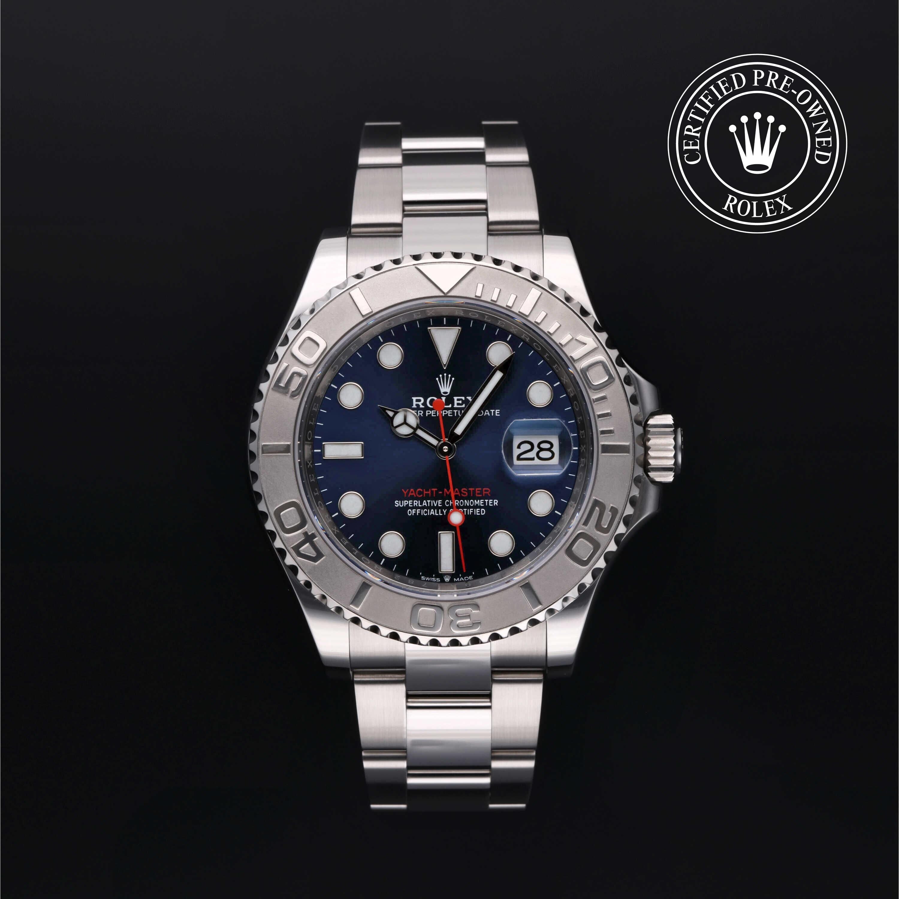 Rolex CPO Yacht-Master M126622 front on white background