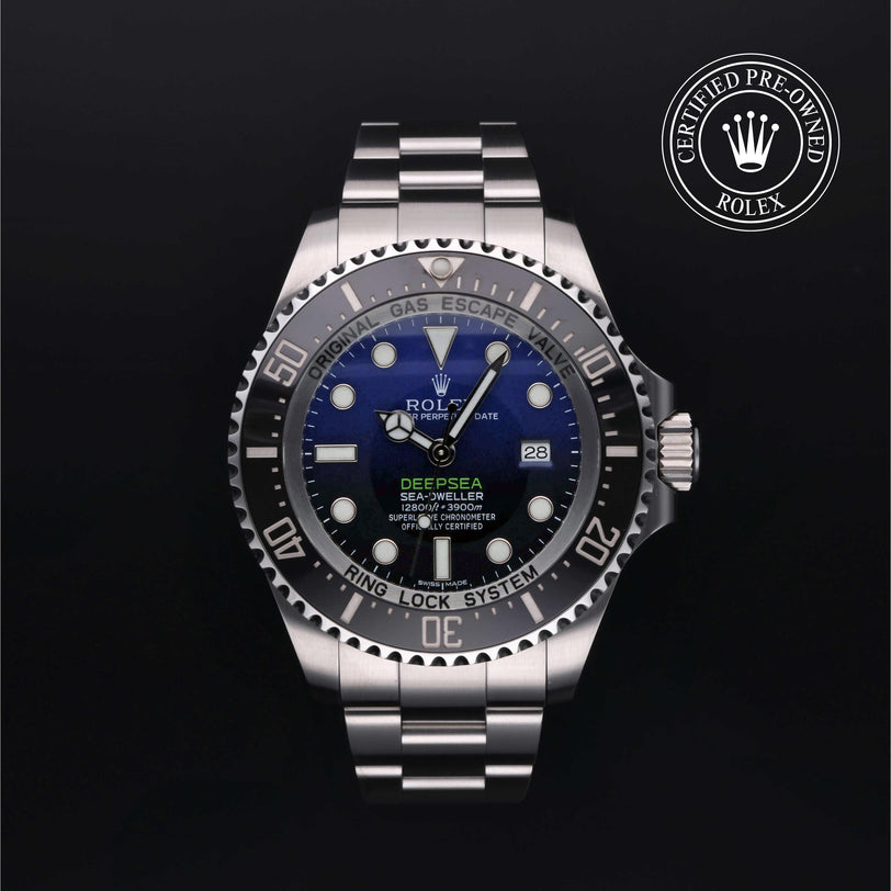 Rolex Certified Pre-owned Sea-Dweller M116660-0003 front on black background