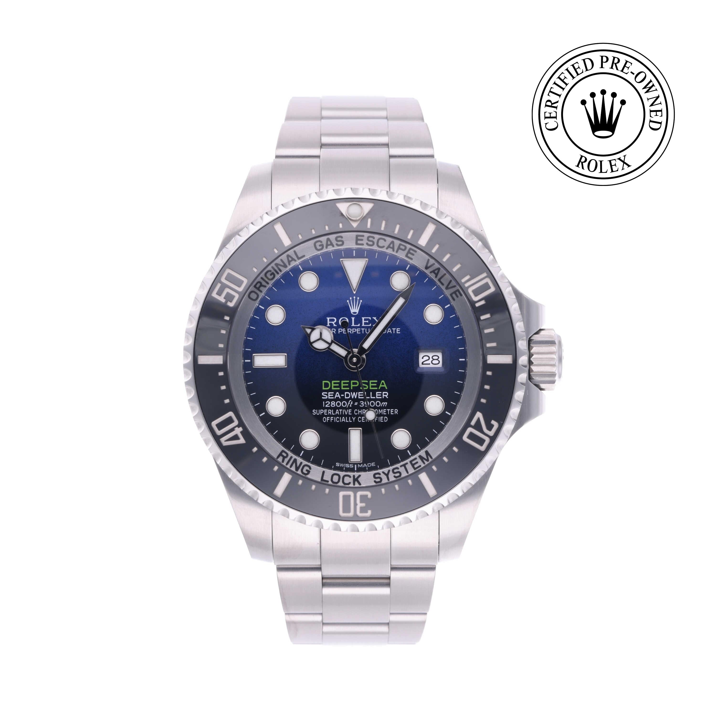Rolex Certified Pre-owned Sea-Dweller M116660-0003 front on white background