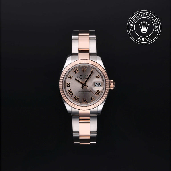 Rolex Certified Pre-owned Lady Datejust M279171-0005 front on black background