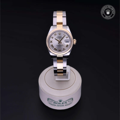 Rolex CPO Lady Datejust M279173 front on white background