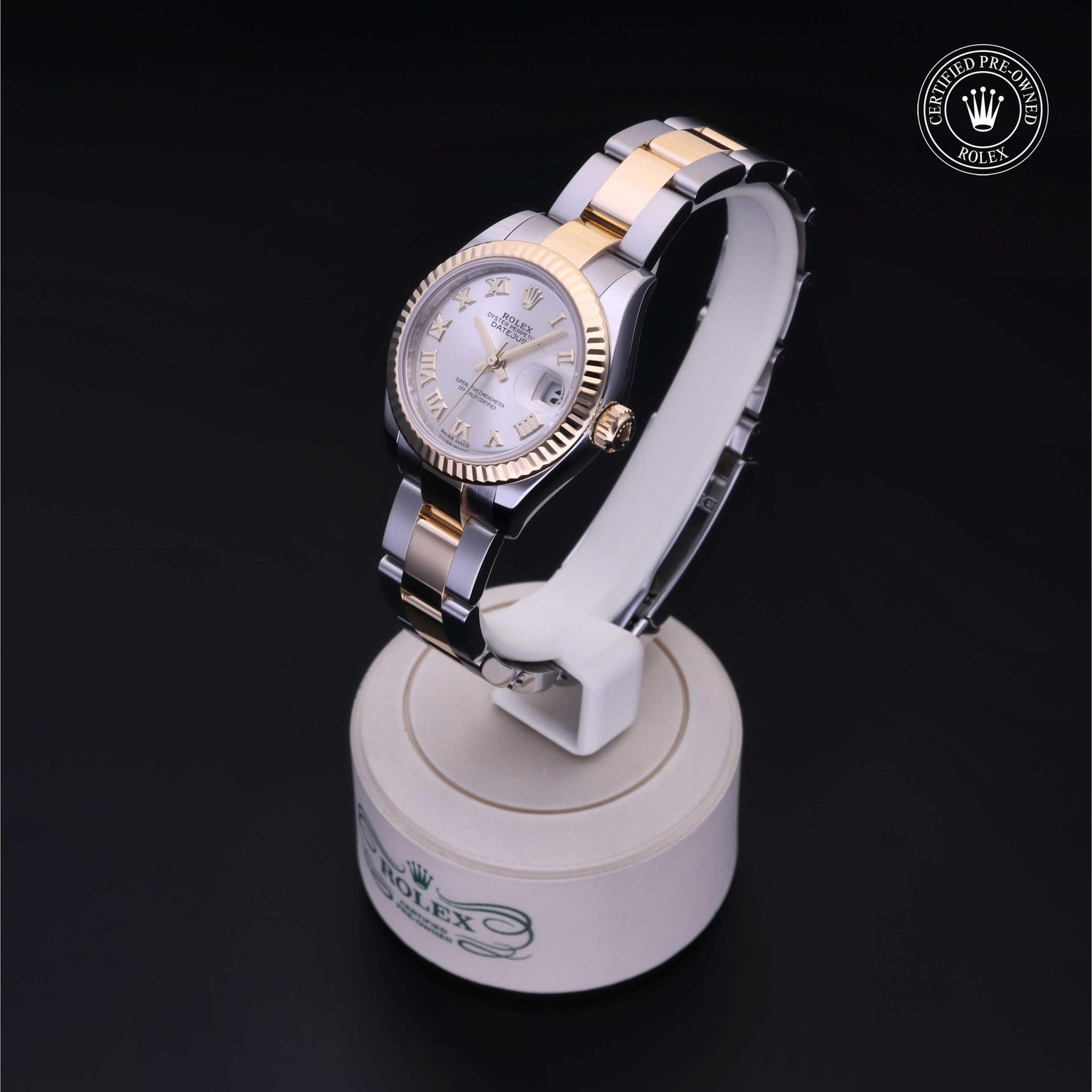 Rolex CPO Lady Datejust M279173 front on white background