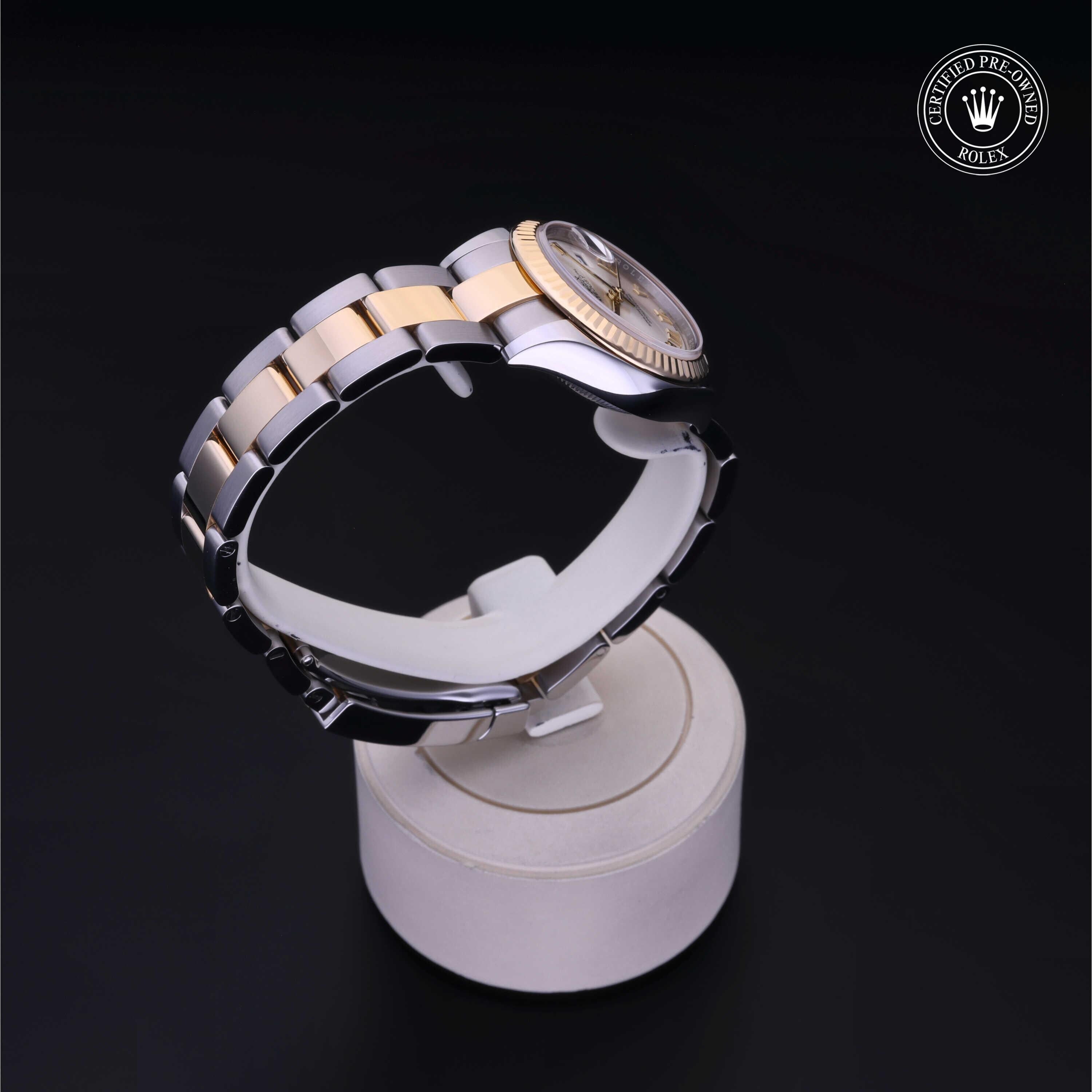 Rolex CPO Lady Datejust M279173 front on white background