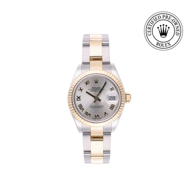 Rolex CPO Lady Datejust M279173 front on white background