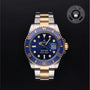 Rolex Certified Pre-owned Submariner M126613LB-0002 front on black background