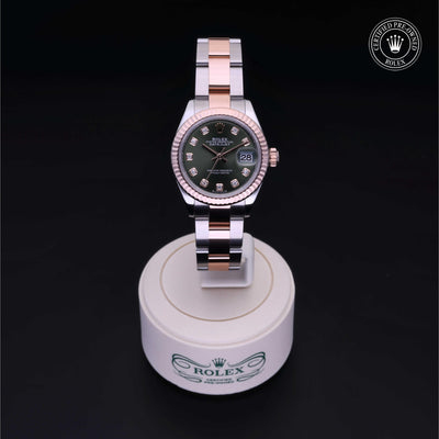 Rolex Certified Pre-owned Datejust M279171-0008 front on black background