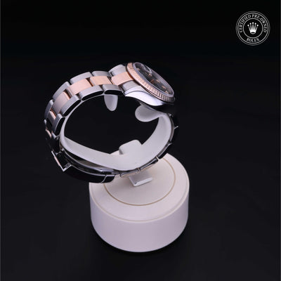 Rolex Certified Pre-owned Datejust M279171-0008 front on black background