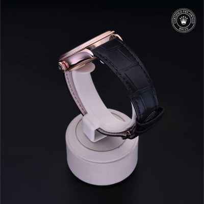 Rolex Certified Pre-owned Cellini M50515-0002 front on black background