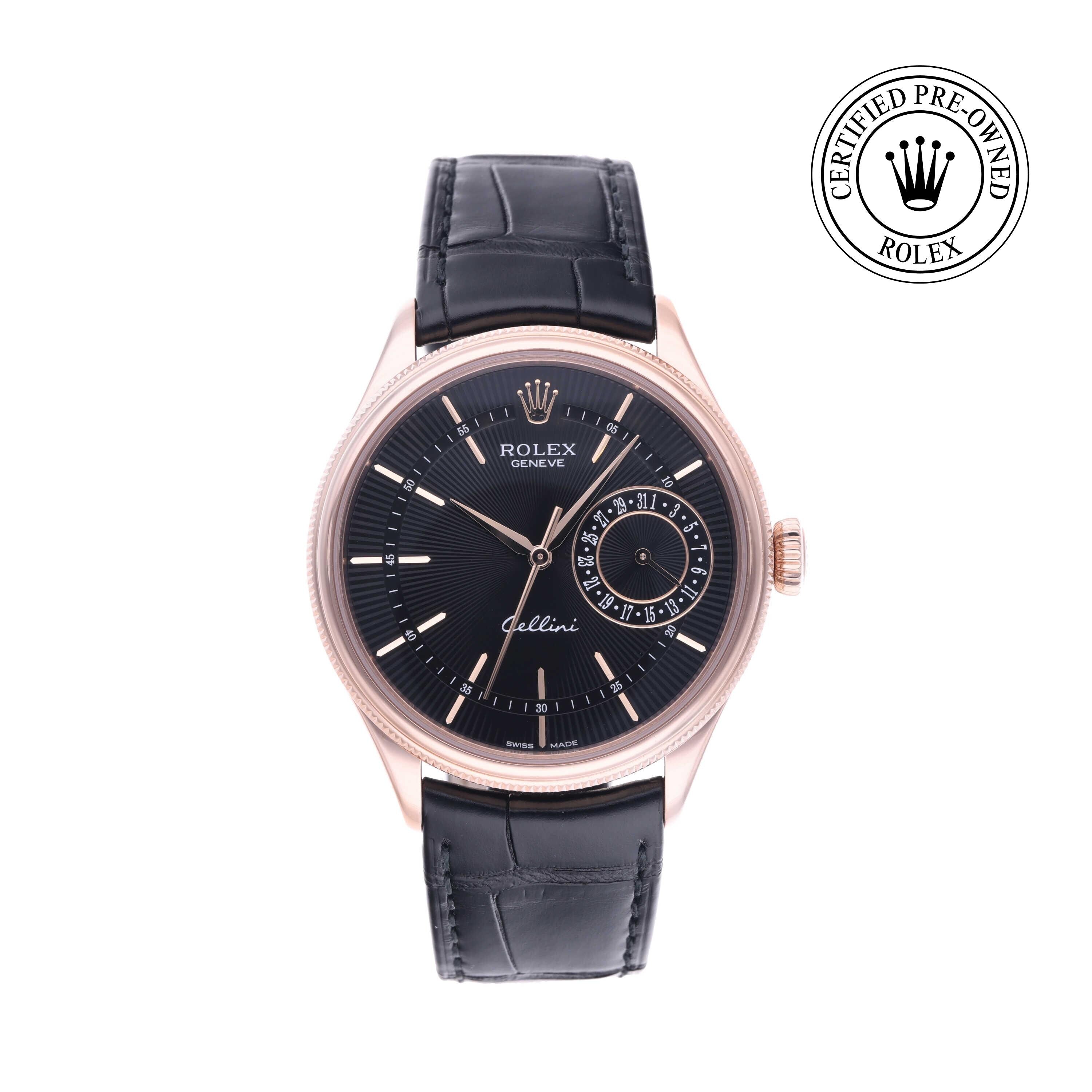Rolex Certified Pre-owned Cellini M50515-0002 front on white background
