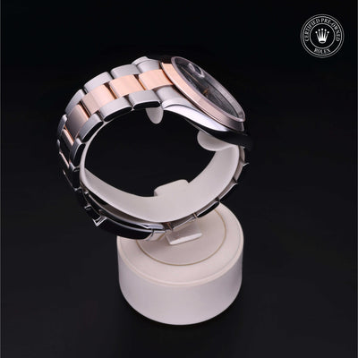 Rolex Certified Pre-owned Datejust M126301-0015 front on black background