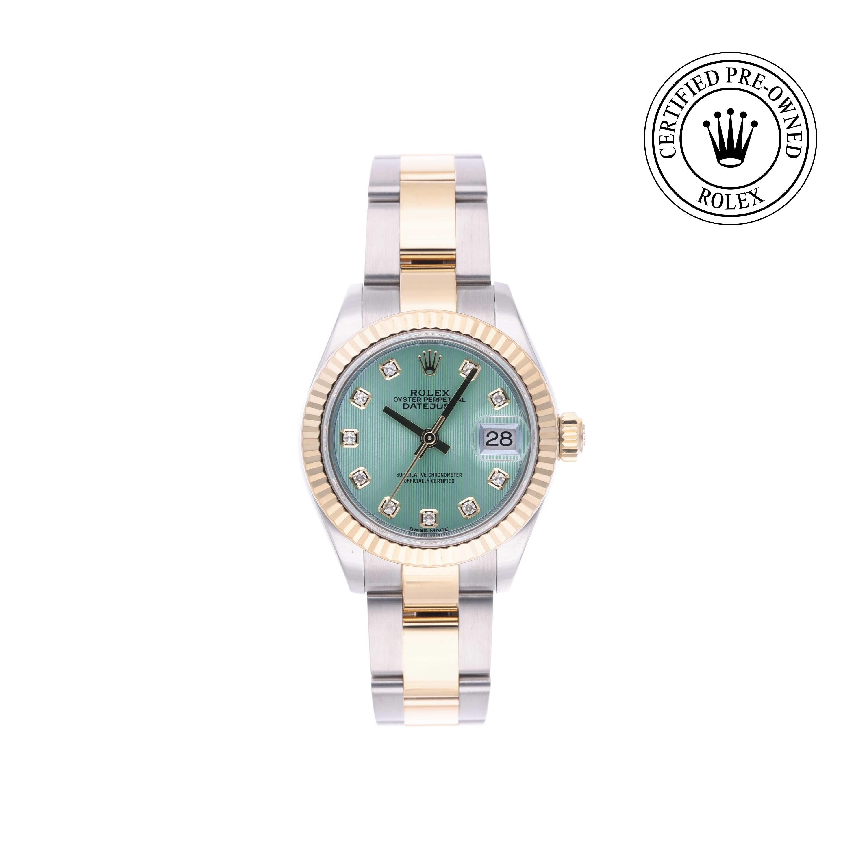 Rolex Certified Pre-owned Lady Datejust M279173-0016 front on white background