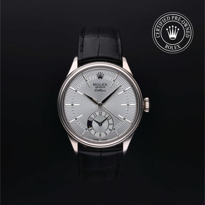 Rolex Certified Pre-owned Cellini M50529-0004 front on black background