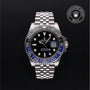 Rolex Certified Pre-owned GMT M126710BLNR-0002 front on black background