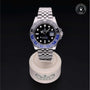 Rolex Certified Pre-owned GMT M126710BLNR-0002 front on black background