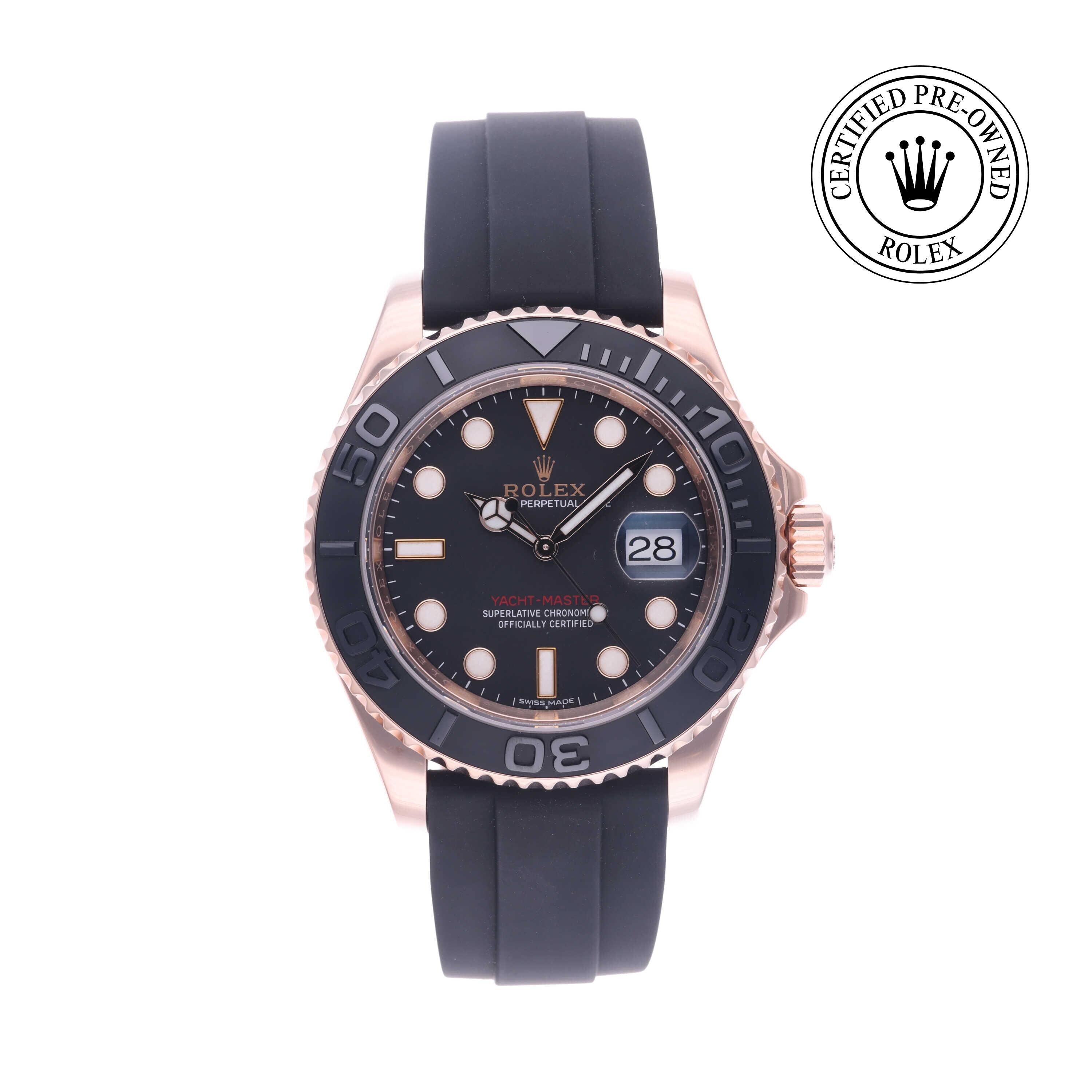 Rolex Certified Pre-owned Yacht-Master M116655-0001 front on white background