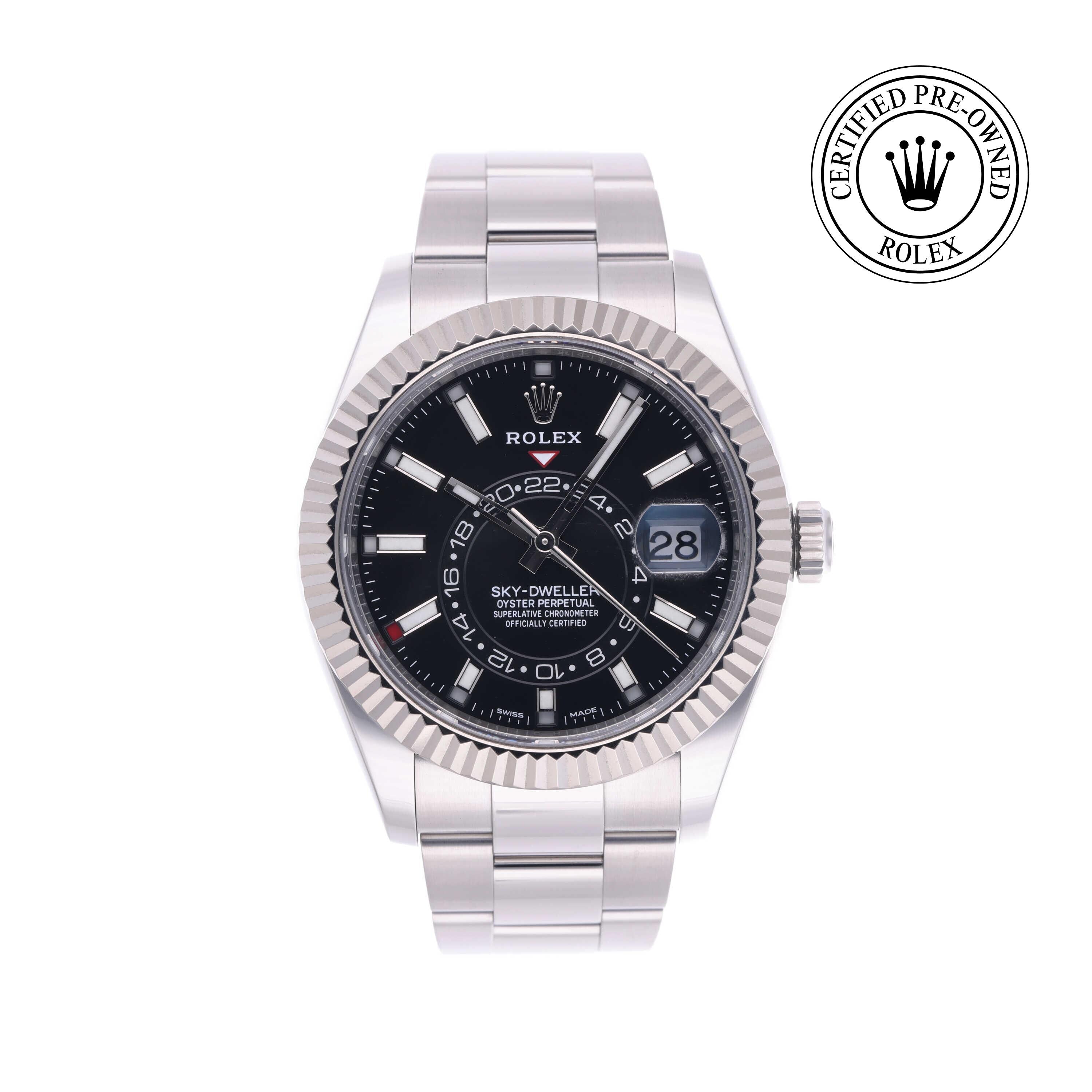Rolex Certified Pre-owned Sky-Dweller M326934-0005 front on white background