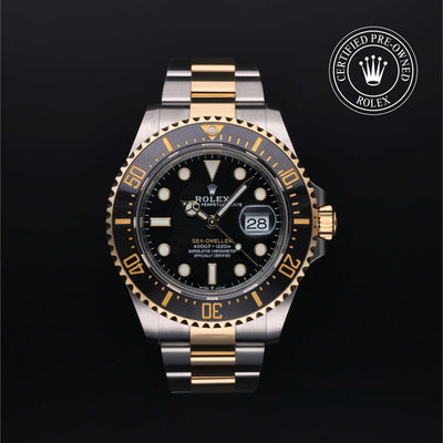 Rolex Certified Pre-owned Sea-Dweller M126603-0001 front on black background