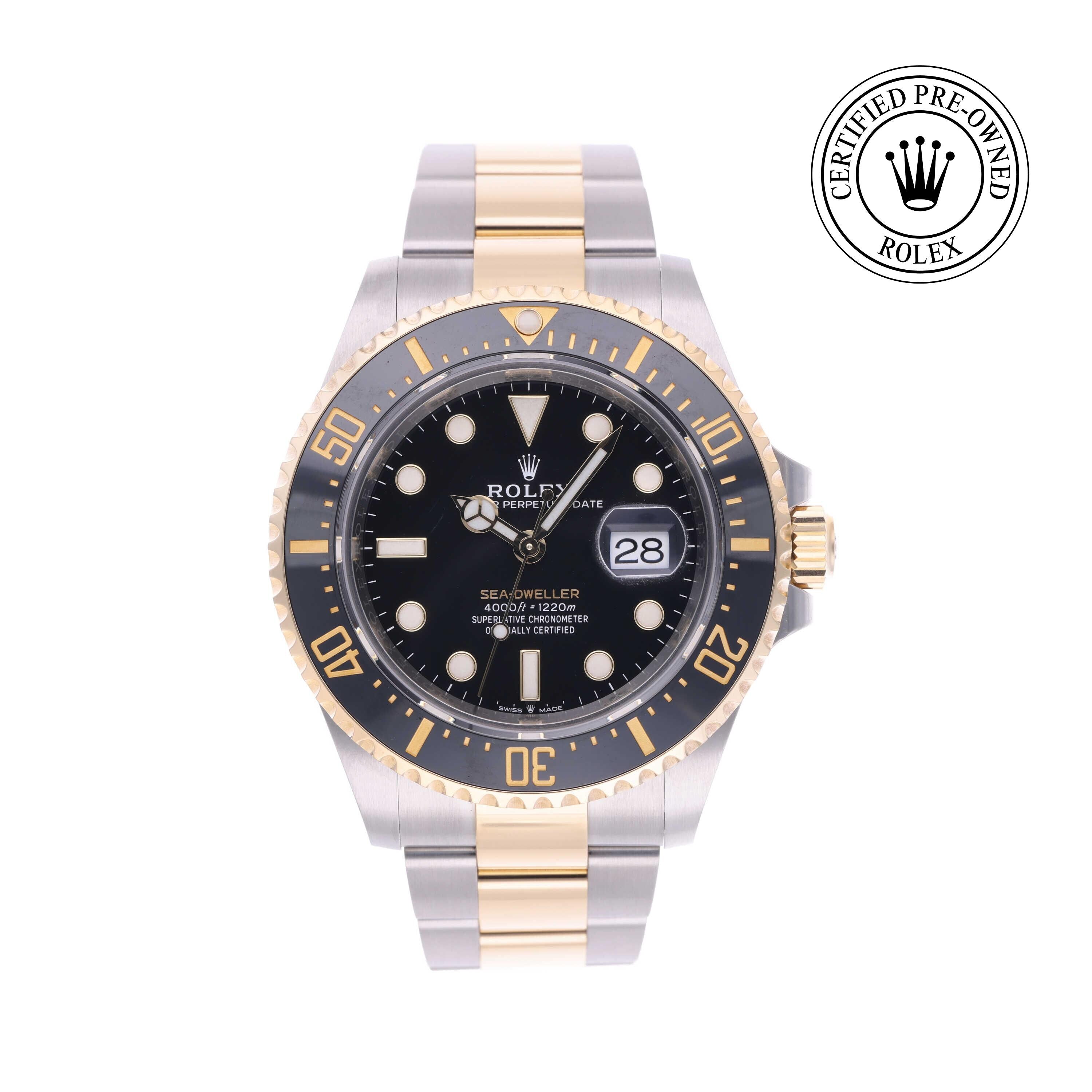 Rolex Certified Pre-owned Sea-Dweller M126603-0001 front on white background