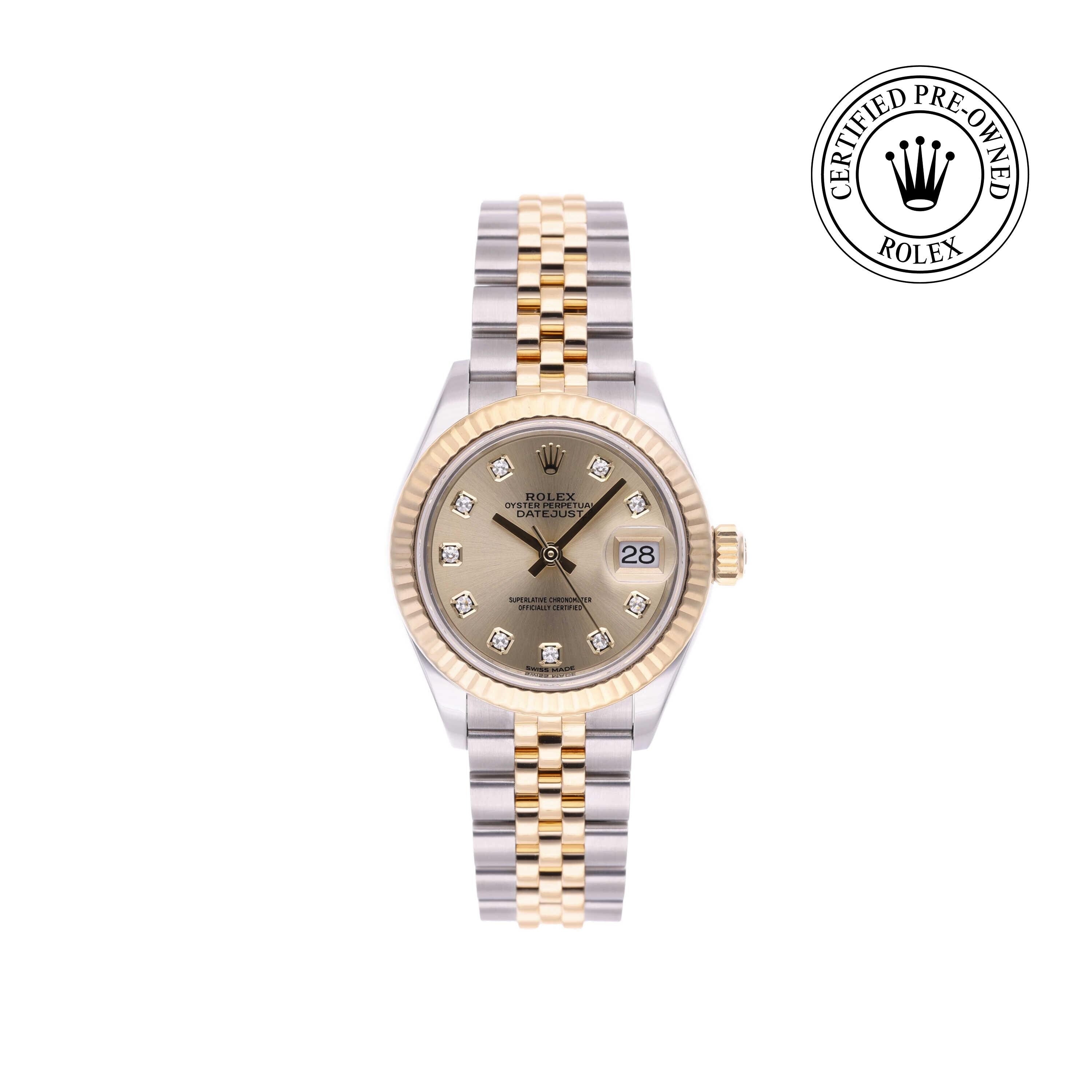 Rolex Certified Pre-owned Lady Datejust M279173-0011 front on white background