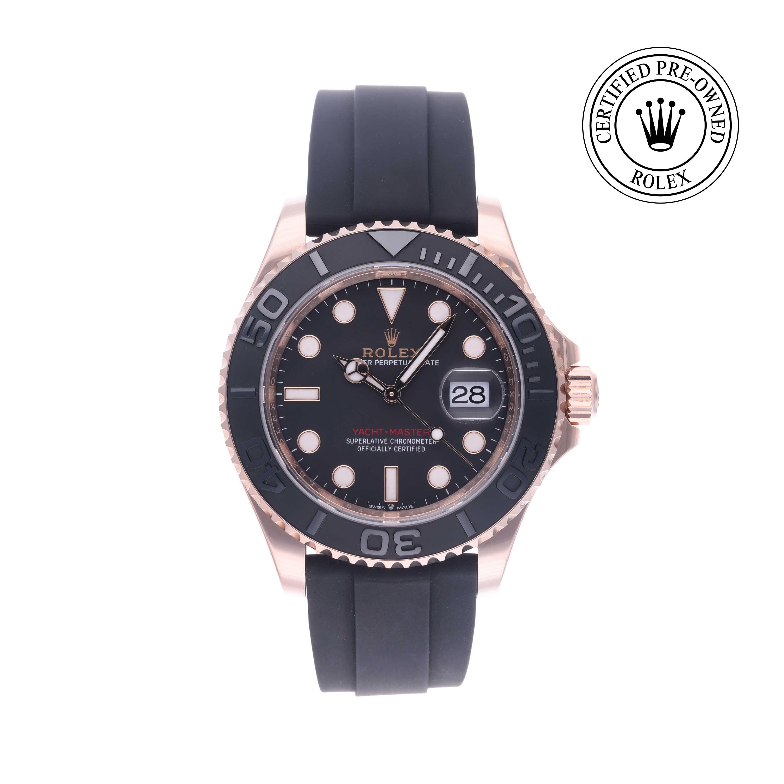 Rolex Certified Pre-owned Yacht-Master M126655-0002 front on white background