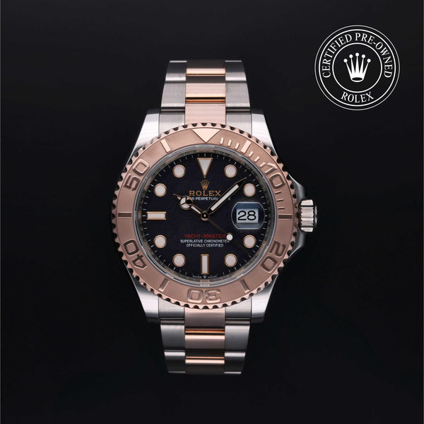 Rolex Certified Pre-owned Yacht-Master M126621-0002 front on black background