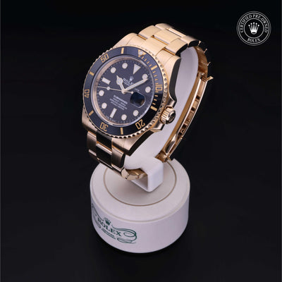 Rolex Certified Pre-owned Submariner M126618LN-0002 front on black background