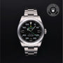 Rolex Certified Pre-owned Air-King M116900-0001 front on black background