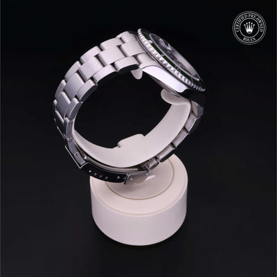 Rolex CPO Submariner M16610LV front on white background