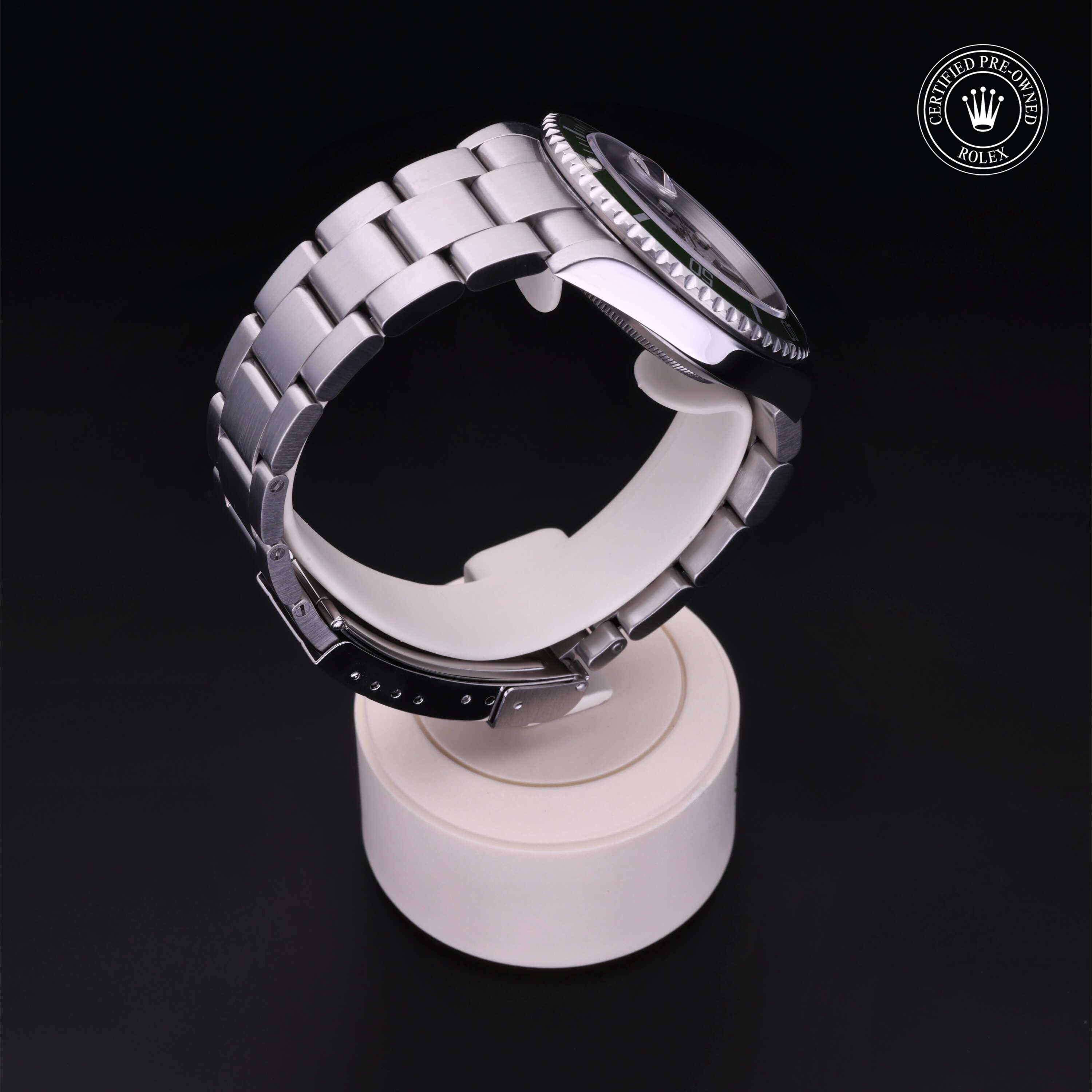Rolex CPO Submariner M16610LV front on white background
