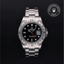 Rolex Certified Pre-owned Explorer M16570-0005 front on black background