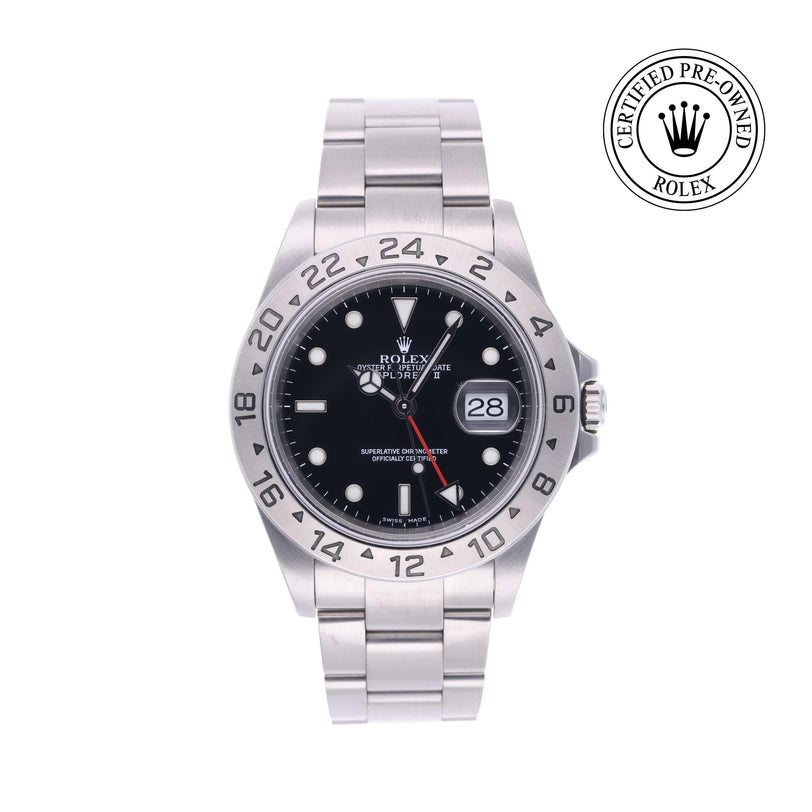 Rolex Certified Pre-owned Explorer M16570-0005 front on white background