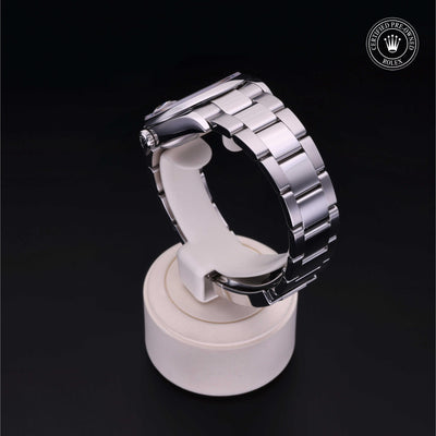 Rolex Certified Pre-owned Datejust M126200-0004 front on black background
