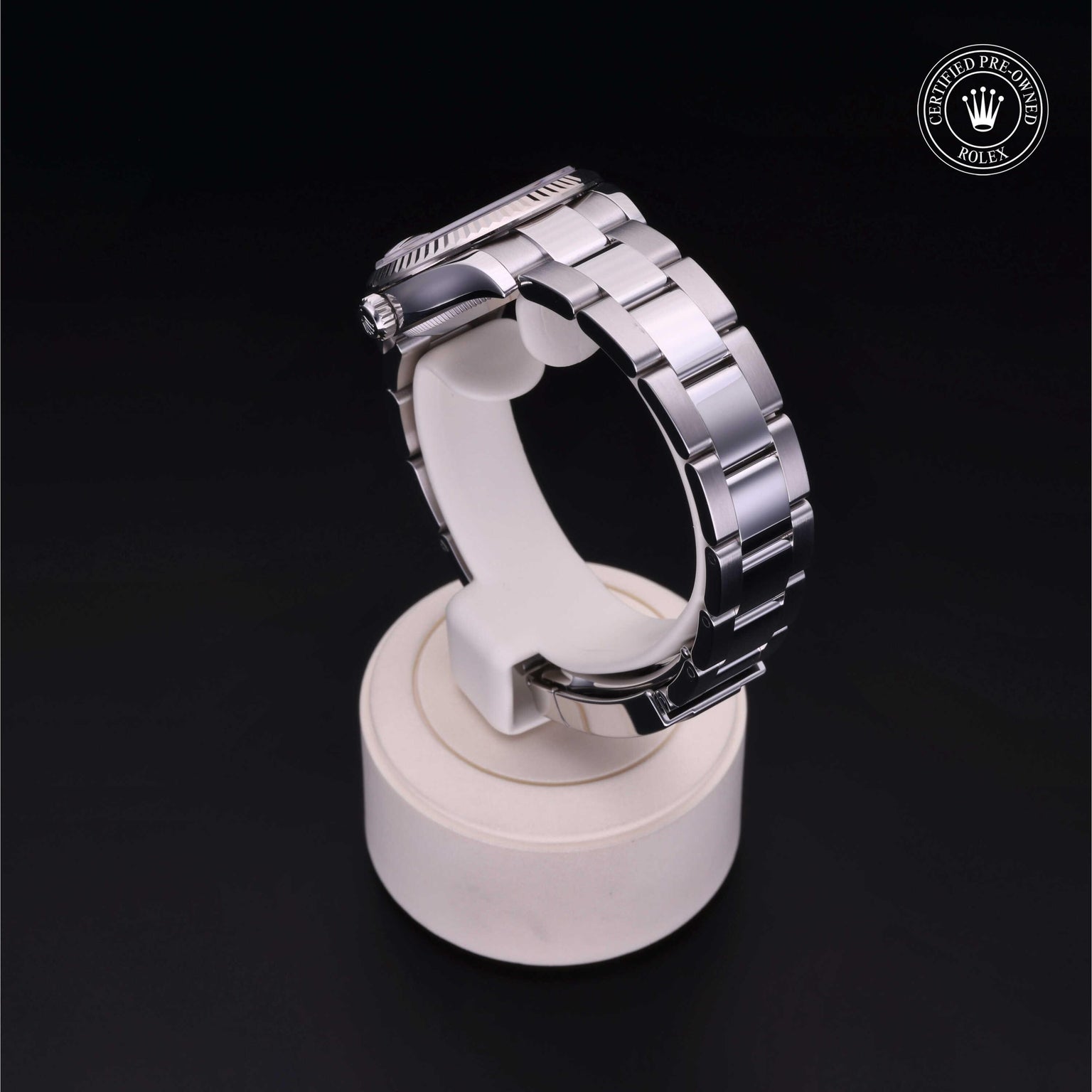 Rolex Certified Pre-owned Lady Datejust M278274-0033 front on black background