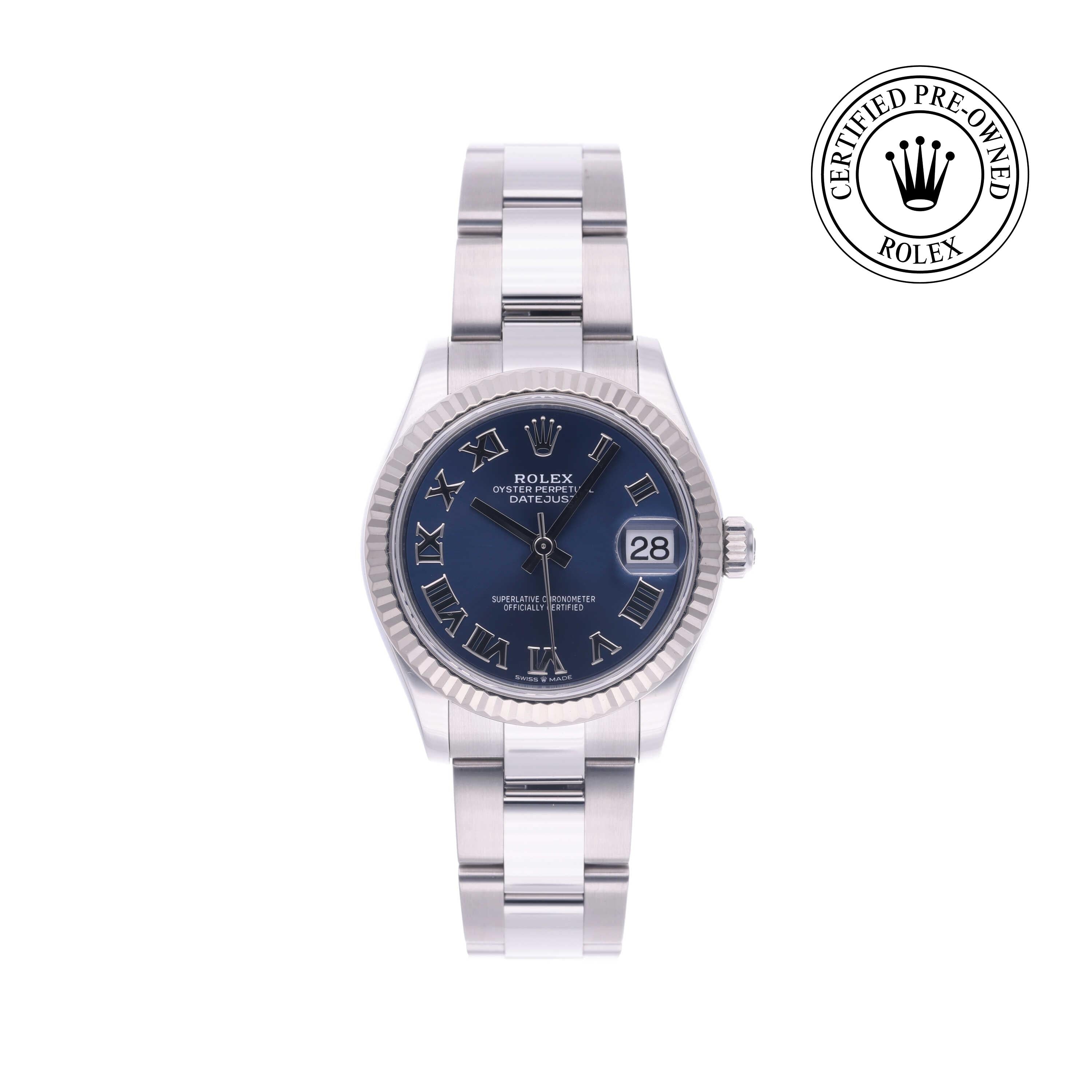 Rolex Certified Pre-owned Lady Datejust M278274-0033 front on white background