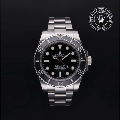 Rolex Certified Pre-owned Submariner M114060-0002 front on black background