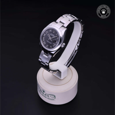Rolex Certified Pre-owned Lady Datejust M279160-0012 front on black background