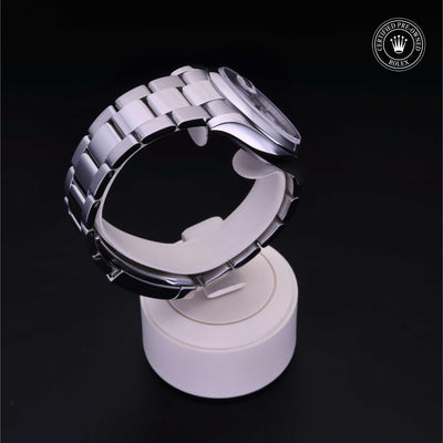Rolex Certified Pre-owned Datejust M116200-0057 front on black background